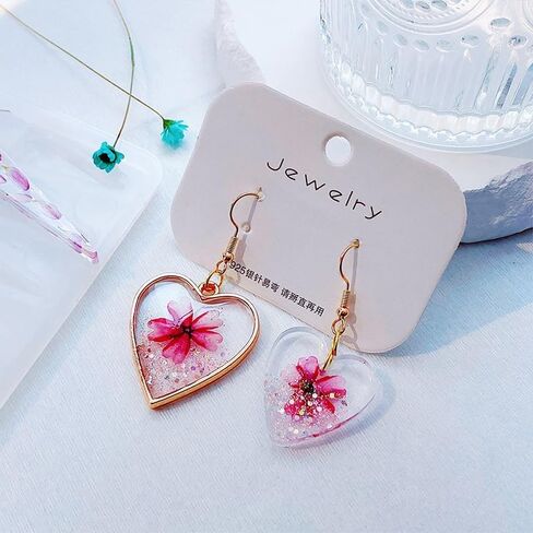 3 PCS Heart Jewelry Casting Molds 8 Cavities, TuNan Silicone Pendant Keychain Resin Molds with Hanging Hole, Jewelry Making DIY Craft Tools - 4 Sizes in Saudi Arabia