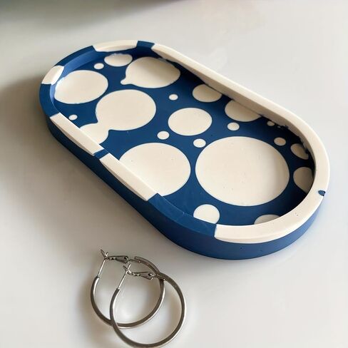 1PC Oval Casting Mold Tray Multi Compartment Smooth Finish for Resin Epoxy Clay Jewelry Trays Office Home Storage, White in Saudi Arabia