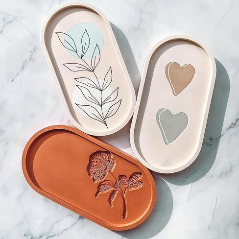 1PC Oval Casting Mold Tray Multi Compartment Smooth Finish for Resin Epoxy Clay Jewelry Trays Office Home Storage, White in Saudi Arabia