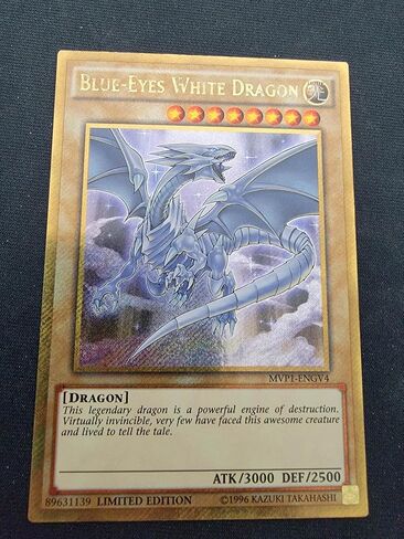 Blue-Eyes White Dragon - MVP1-ENGV4 - The Dark Side of Dimensions Movie Pack: Gold Edition - Gold Secret Rare - Limited Edition in Saudi Arabia