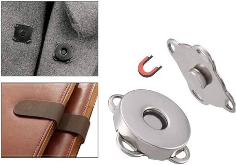 Pack of 5pairs Magnetic Snap Button Metal Plum Blossom Sew-on Button Clasps Fasteners for Purses, Handbags, Clothes - DIY Accessories in Saudi Arabia