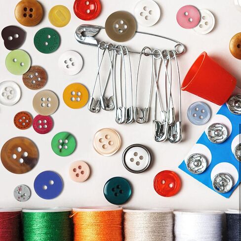 200 PCS Assorted Sizes Buttons for Sewing, Round Multicolored 4 Holes Resin Buttons for Crafts Sewing DIY Painting Ornament Buttons, 2 Holes and 4 Holes in Saudi Arabia