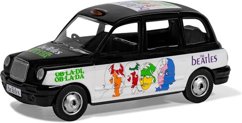 Corgi Diecast Model Cars - CC85931 The Beatles, London Taxi - 'Ob-La-Di, Ob-La-Da' - 1:36 Pre-Built Model Vehicles Toy, Classic Metal Die Cast Collectible, Auto Toys Models for Adults - Black in Kuwait