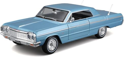 سيارة شيفروليه إمبالا SS من مايستو 1964 باللون الأزرق المعدني إصدار خاص من سلسلة 1/26 موديل Diecast in Saudi Arabia