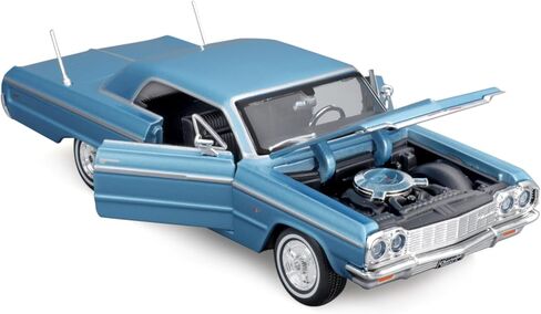 سيارة شيفروليه إمبالا SS من مايستو 1964 باللون الأزرق المعدني إصدار خاص من سلسلة 1/26 موديل Diecast in Saudi Arabia