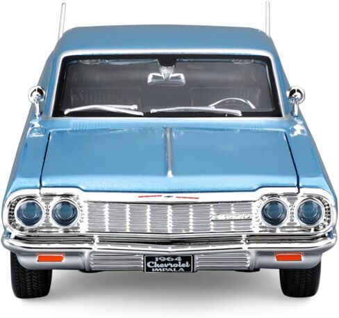 سيارة شيفروليه إمبالا SS من مايستو 1964 باللون الأزرق المعدني إصدار خاص من سلسلة 1/26 موديل Diecast in Saudi Arabia