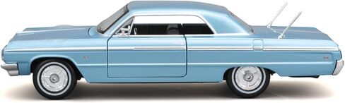سيارة شيفروليه إمبالا SS من مايستو 1964 باللون الأزرق المعدني إصدار خاص من سلسلة 1/26 موديل Diecast in Saudi Arabia