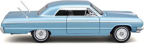 سيارة شيفروليه إمبالا SS من مايستو 1964 باللون الأزرق المعدني إصدار خاص من سلسلة 1/26 موديل Diecast in Saudi Arabia