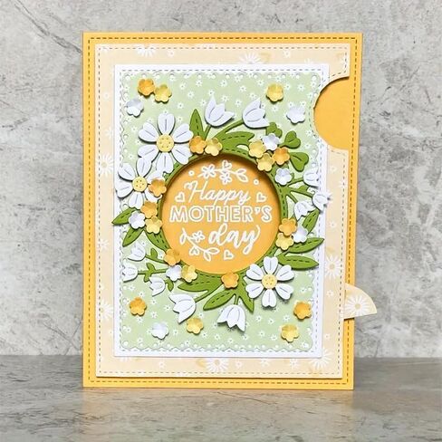 Merry Christmas Beautiful Wreath Flower Greeting Card Metal Die Cuts,Snowflake Flower Leaf Cutting Dies Cut Stencils DIY Scrapbooking Decorative Embossing Paper Scrapbooking Card Making in Saudi Arabia