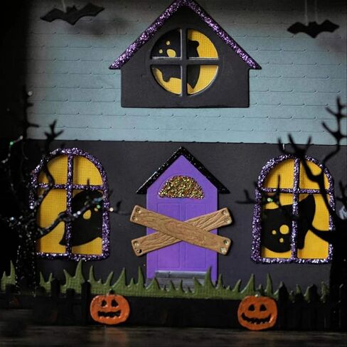 قطع يموت لصنع البطاقات، قالب نمط المنزل، تزيين قصاصات الورق، قالب سكين الحرف اليدوية، استنسل خرامة الشفرة in Kuwait