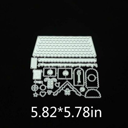 قطع يموت لصنع البطاقات، قالب نمط المنزل، تزيين قصاصات الورق، قالب سكين الحرف اليدوية، استنسل خرامة الشفرة in Kuwait