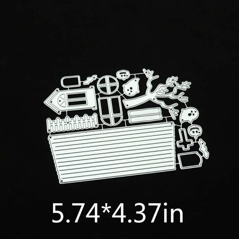 قطع يموت لصنع البطاقات، قالب نمط المنزل، تزيين قصاصات الورق، قالب سكين الحرف اليدوية، استنسل خرامة الشفرة in Kuwait