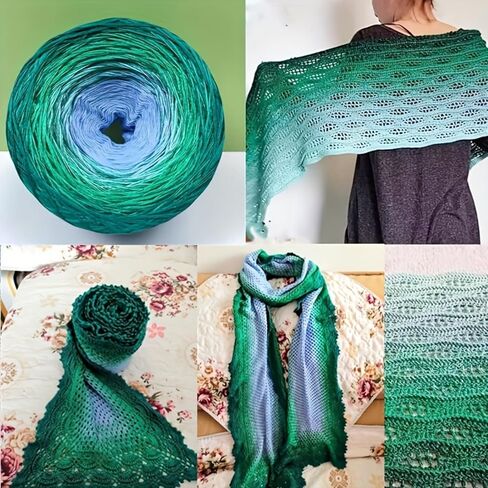 Yarn for Crocheting-Gradient Cake Yarn Ombré Yarn with Vibrant Colors Colorful Soft Rainbow Cotton Crochet Yarn Perfect for Shawls,Scarves,Sweater and Blanket-A3069 in Saudi Arabia
