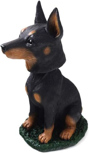 Animal Den Doberman Pinscher Black and Tan Dog Bobblehead Figure for Car Dash Desk Fun Accessory - 3.5" in Saudi Arabia