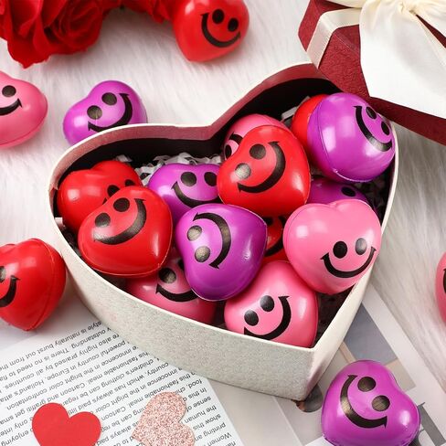 240 Pieces Valentines Day Heart Stress Balls 1.5 Inch Heart Shaped Stress Relief Toys Heart Fidget Toys Party Favors for Motivating Encouraging Kid School Carnival Reward in Saudi Arabia
