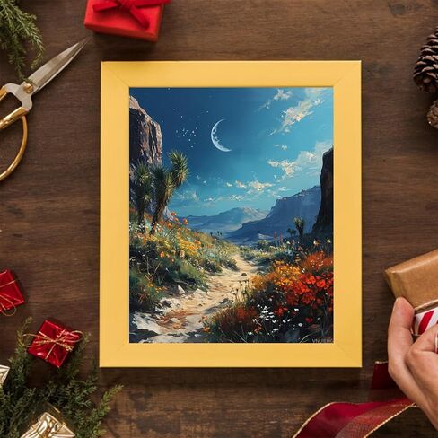 VNUIEHG DIY Paint by Numbers for Adults Beginner, Moon Over Tranquil Desert, Paint by Numbers Kit Painting by Numbers for Adults, 16" x 20" in Saudi Arabia