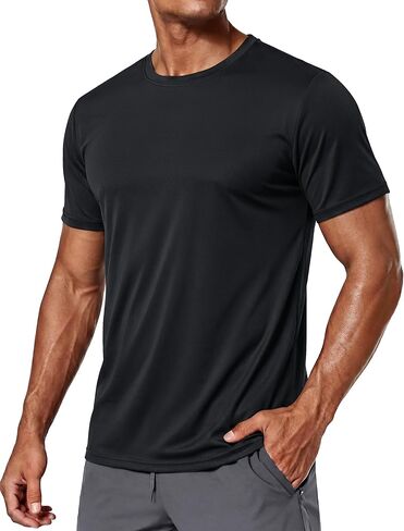 TACVASEN Men's Rash Guard Short Sleeve Swim Shirt UPF 50+ Sun Protection Shirts Breathable Quick Dry Beach Running in Saudi Arabia
