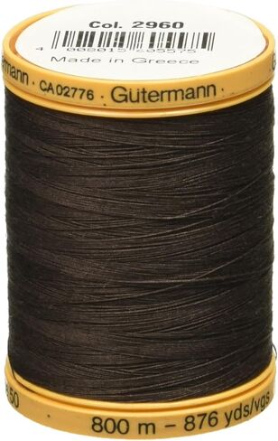 Gutermann Natural Cotton Thread, 800m/875 yd, Bark Brown in Saudi Arabia