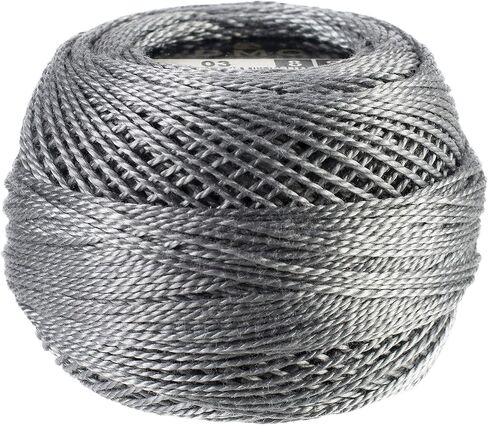 DMC CORPORATION DMC Pearl Cotton Ball Size 8 87yd-Medium Tin Embroidery Accessory, Grey (Grey Marl) in Saudi Arabia