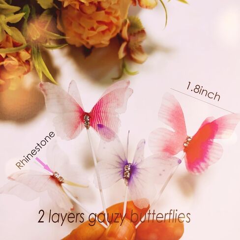 2Sides Pink Tutu Ballerina with 4 Butterflies Cake Topper - Fairy Ballet Theme Cake Decoration for Girl's Anniversary, Baby Shower or Happy Birthday Party Supplies. in Saudi Arabia