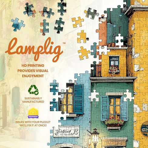 Puzzles for Adults 1000 Pieces, Fall Italy Town Street Vintage Landscape, 1000 Piece Puzzle for Adults Seniors, Jigsaw Puzzles 1000 Pieces with Letters on Back, Fun Gifts Decor, 1:1 Poster in Saudi Arabia