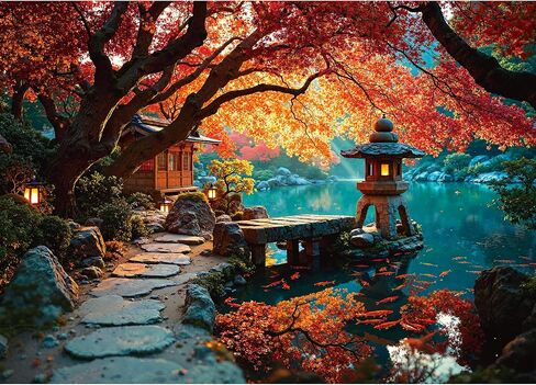 Puzzles for Adults 1000 Pieces, Fall Italy Town Street Vintage Landscape, 1000 Piece Puzzle for Adults Seniors, Jigsaw Puzzles 1000 Pieces with Letters on Back, Fun Gifts Decor, 1:1 Poster in Saudi Arabia