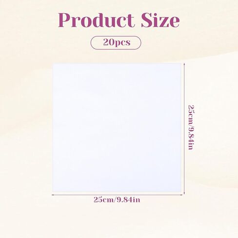 20 Pcs Embroidery Fabric, 10x10 Inch Pre-Cut White Cotton Fabric Squares, Quilting Squares Bundle Layer Cakes Embroidery Cloth for Garment Craft DIY Craft Sewing Making (White) in Saudi Arabia