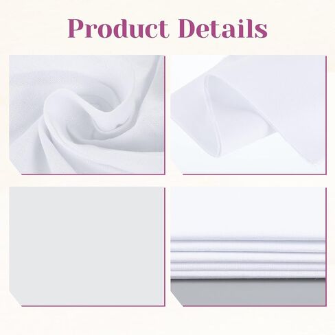 20 Pcs Embroidery Fabric, 10x10 Inch Pre-Cut White Cotton Fabric Squares, Quilting Squares Bundle Layer Cakes Embroidery Cloth for Garment Craft DIY Craft Sewing Making (White) in Saudi Arabia