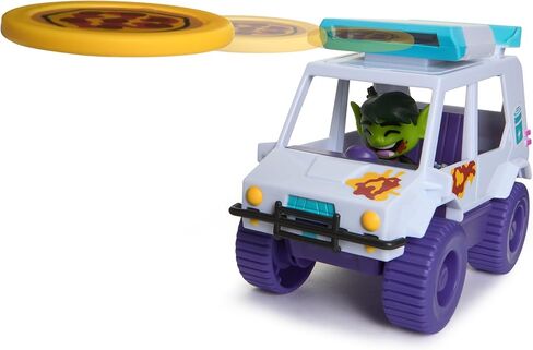 DC Comics Teen Titans Go! T-Car Pizza Launcher, Beast Boy Action Figure Set with Interactive Features, Kids Toys for Boys and Girls 4 and Up in Saudi Arabia