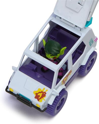 DC Comics Teen Titans Go! T-Car Pizza Launcher, Beast Boy Action Figure Set with Interactive Features, Kids Toys for Boys and Girls 4 and Up in Saudi Arabia