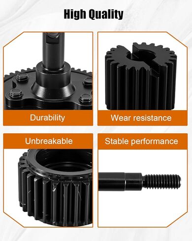 جزء ترقيات تروس ناقل الحركة الفولاذي مناسب لـ 1/10 Slash 2WD(VXL) Rustler/Stampede/Bandit 2WD(VXL)، مجموعة تروس فولاذية معدنية RC باللون الأسود in Kuwait