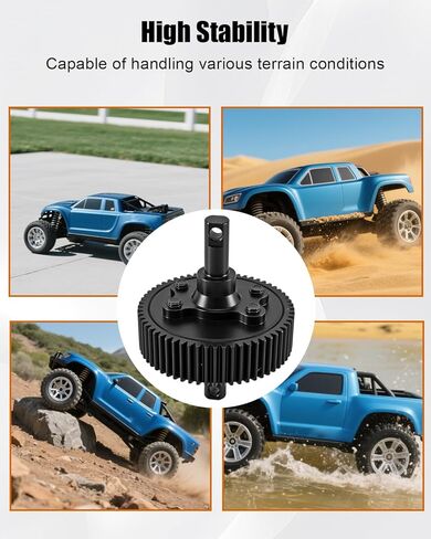 جزء ترقيات تروس ناقل الحركة الفولاذي مناسب لـ 1/10 Slash 2WD(VXL) Rustler/Stampede/Bandit 2WD(VXL)، مجموعة تروس فولاذية معدنية RC باللون الأسود in Kuwait