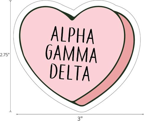 Alpha Gamma Delta - Sticker Sheet - Love Theme in Saudi Arabia