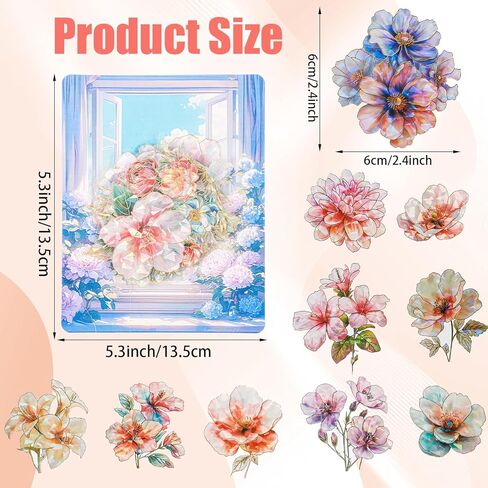 30Pcs Glitter Sparkly Flower Stickers - Bling Stickers for Stamping Handmade Work DIY Craft, Floral Sticker for Scrapbook Collage Journal, Phone Case, Luggage, Bottle in Saudi Arabia