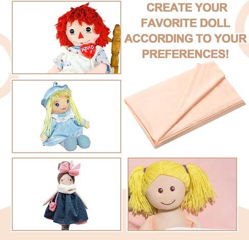 Tegeme 100% Cotton Doll Making Fabric 2 x 2 Yards Soft Skin Fabric DIY Face and Body Doll Making Supplies for Sewing Puppet Crochet Dolls Animals Apparel in Saudi Arabia