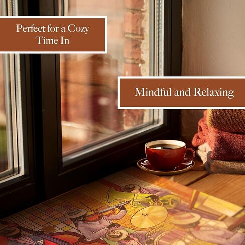 التعبيرات الأمريكية الأفريقية - أحجية الصور المقطوعة 500 قطعة - فن أسود ملهم، جودة ممتازة للاسترخاء والتأمل - فرقة الجاز in Kuwait