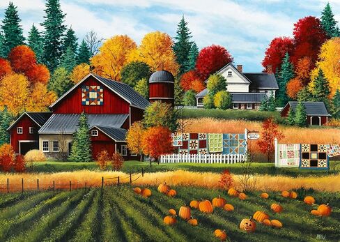 Wonder Forge Pumpkin Farm 1000 Piece Jigsaw Puzzle for Adults | Unique, Perfectly-Fitting Pieces | Fun, Vibrant Imagery | Amazon Exclusive in Saudi Arabia