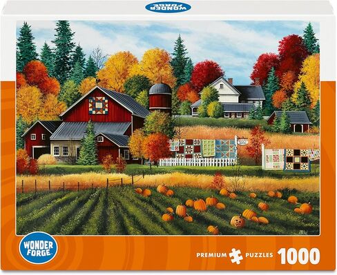 Wonder Forge Pumpkin Farm 1000 Piece Jigsaw Puzzle for Adults | Unique, Perfectly-Fitting Pieces | Fun, Vibrant Imagery | Amazon Exclusive in Saudi Arabia
