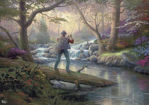 Buffalo Games - Gold - Thomas Kinkade - It Doesn't Get Much Better - 500 Piece Jigsaw Puzzle for Adults - Challenging Puzzle Perfect for Game Nights in Saudi Arabia