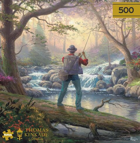 Buffalo Games - Gold - Thomas Kinkade - It Doesn't Get Much Better - 500 Piece Jigsaw Puzzle for Adults - Challenging Puzzle Perfect for Game Nights in Saudi Arabia