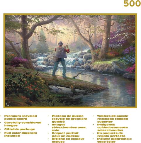 Buffalo Games - Gold - Thomas Kinkade - It Doesn't Get Much Better - 500 Piece Jigsaw Puzzle for Adults - Challenging Puzzle Perfect for Game Nights in Saudi Arabia