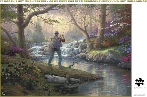 Buffalo Games - Gold - Thomas Kinkade - It Doesn't Get Much Better - 500 Piece Jigsaw Puzzle for Adults - Challenging Puzzle Perfect for Game Nights in Saudi Arabia