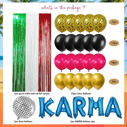 Jersey Shore Themed Birthday Party Decorations, Tropical Beach Background, Cheetah Happy Birthday Banner, Cheetah Tablecloth, Karma Balloons, Fun Party Decor in Saudi Arabia