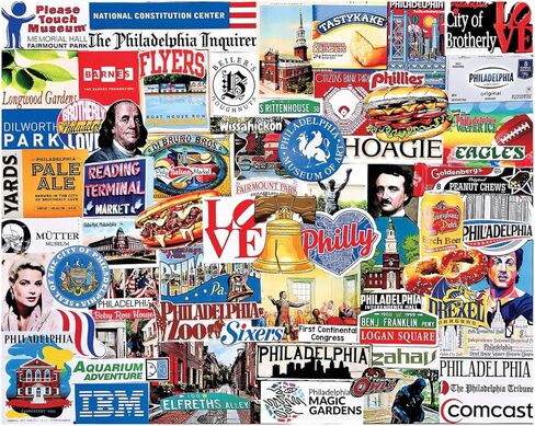 White Mountain 1000 Piece Jigsaw Puzzle Philadelphia State Collage Puzzles with Large Pieces Gift for Adults and Family 24x30 - I Love Philly in Saudi Arabia