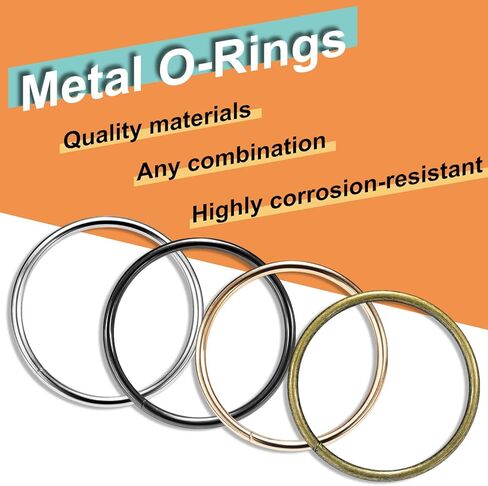 CooBigo 12Pack 2" O Rings Metal Buckle Loops Crafts Purse Bag Webbing Strap Backpack Making Dog Leash Collar Hardware (Large, Assorted Color) in Saudi Arabia