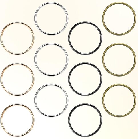 CooBigo 12Pack 2" O Rings Metal Buckle Loops Crafts Purse Bag Webbing Strap Backpack Making Dog Leash Collar Hardware (Large, Assorted Color) in Saudi Arabia