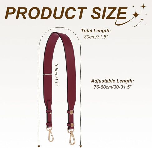 uxcell Leather Purse Strap Replacement Crossbody Adjustable Bag Strap Purse Straps for Women Crossbody Bags in Saudi Arabia