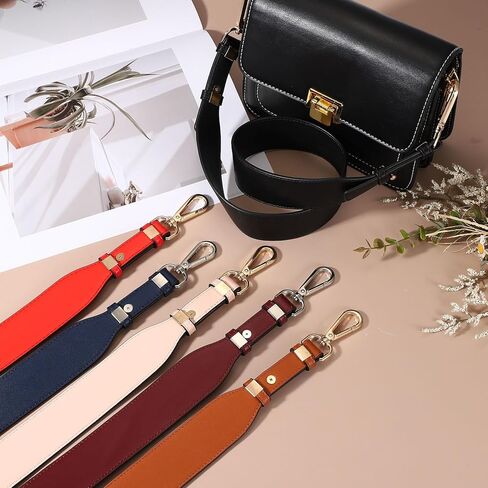 uxcell Leather Purse Strap Replacement Crossbody Adjustable Bag Strap Purse Straps for Women Crossbody Bags in Saudi Arabia