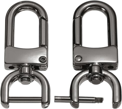 PATIKIL 1/2 Inch Swivel Clasp Hooks, 2 Pcs Detachable Snap Hook with Screw Bar, Swivel Lobster Claw Clasps for Bag Strap Replacement Purse Lanyard DIY Craft Hardware, Gold in Saudi Arabia