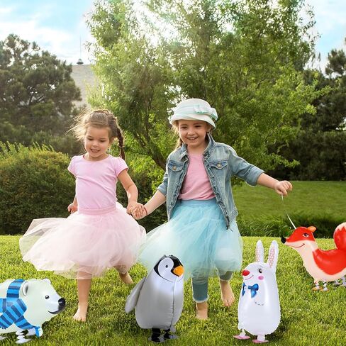 KESOTE 9 Pack Zoo Animal Balloons 25" Walking Balloons Animal Theme Party Decorations, Baby Shower Birthday Party Supplies in Saudi Arabia